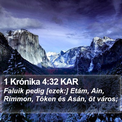 1 Krónika 4:32 KAR Bible Verse Image
