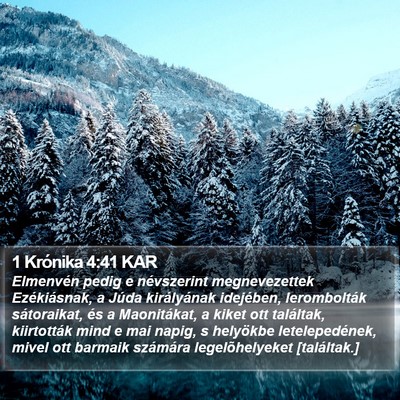 1 Krónika 4:41 KAR Bible Verse Image
