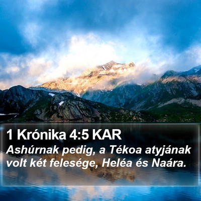 1 Krónika 4:5 KAR Bible Verse Image