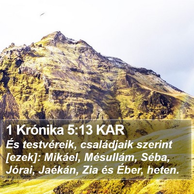 1 Krónika 5:13 KAR Bible Verse Image