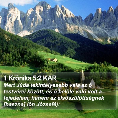 1 Krónika 5:2 KAR Bible Verse Image