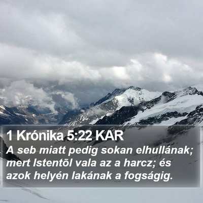 1 Krónika 5:22 KAR Bible Verse Image