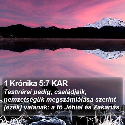 1 Krónika 5:7 KAR Bible Verse Image