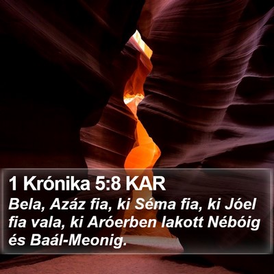 1 Krónika 5:8 KAR Bible Verse Image