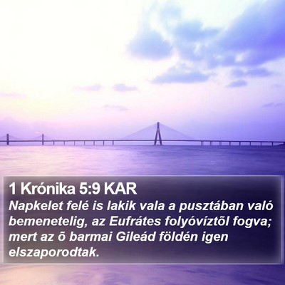 1 Krónika 5:9 KAR Bible Verse Image