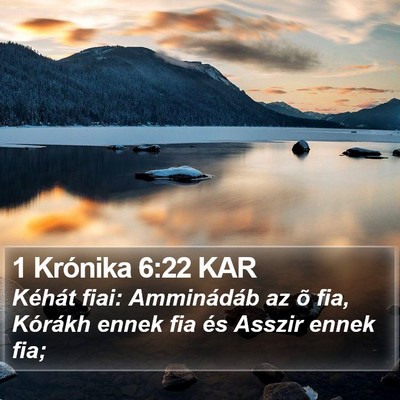 1 Krónika 6:22 KAR Bible Verse Image