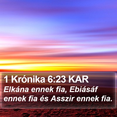 1 Krónika 6:23 KAR Bible Verse Image