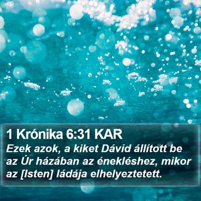 1 Krónika 6:31 KAR Bible Verse Image