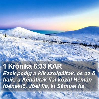 1 Krónika 6:33 KAR Bible Verse Image