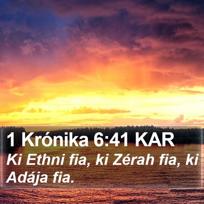 1 Krónika 6:41 KAR Bible Verse Image