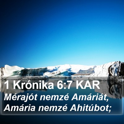 1 Krónika 6:7 KAR Bible Verse Image