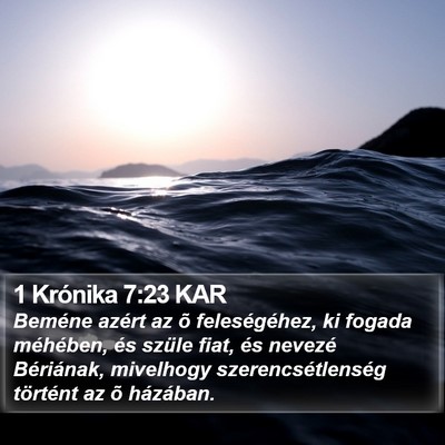 1 Krónika 7:23 KAR Bible Verse Image