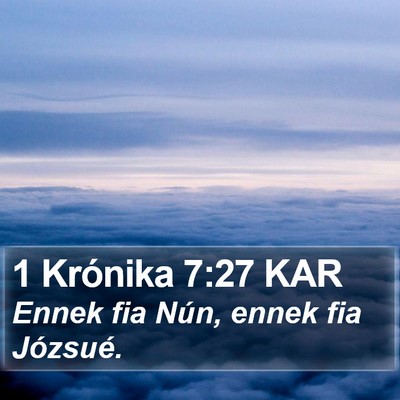 1 Krónika 7:27 KAR Bible Verse Image