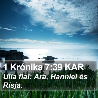 1 Krónika 7:39 KAR Bible Verse Image