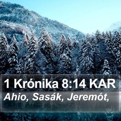 1 Krónika 8:14 KAR Bible Verse Image