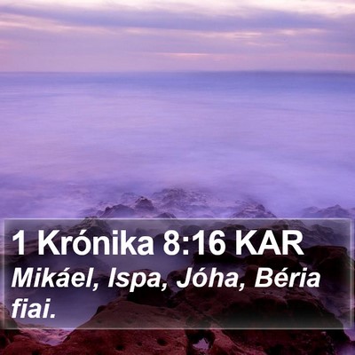 1 Krónika 8:16 KAR Bible Verse Image