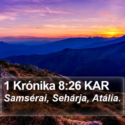 1 Krónika 8:26 KAR Bible Verse Image