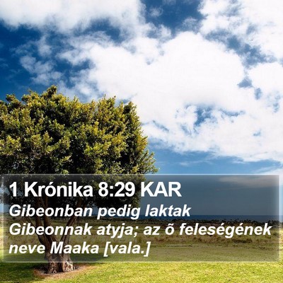 1 Krónika 8:29 KAR Bible Verse Image