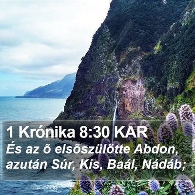 1 Krónika 8:30 KAR Bible Verse Image