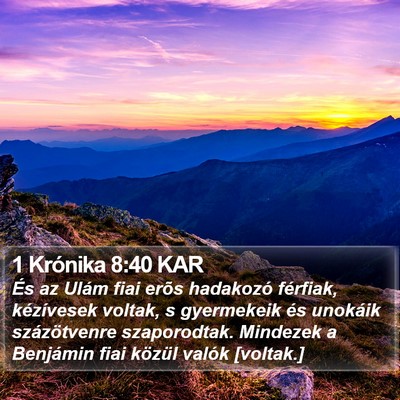1 Krónika 8:40 KAR Bible Verse Image