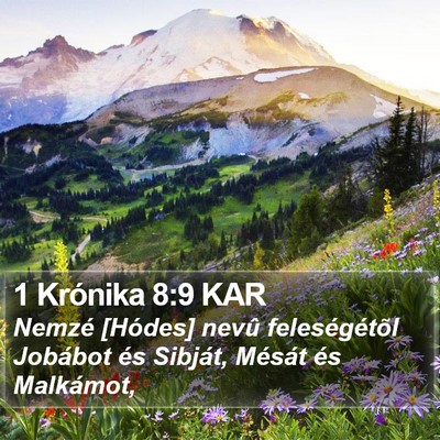 1 Krónika 8:9 KAR Bible Verse Image