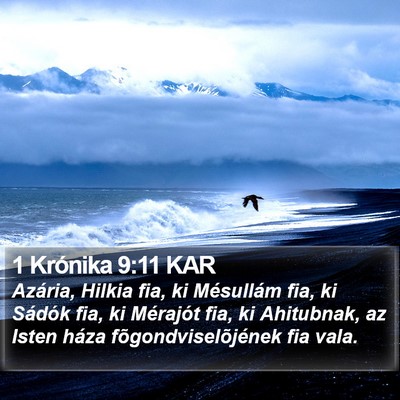 1 Krónika 9:11 KAR Bible Verse Image