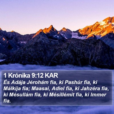 1 Krónika 9:12 KAR Bible Verse Image