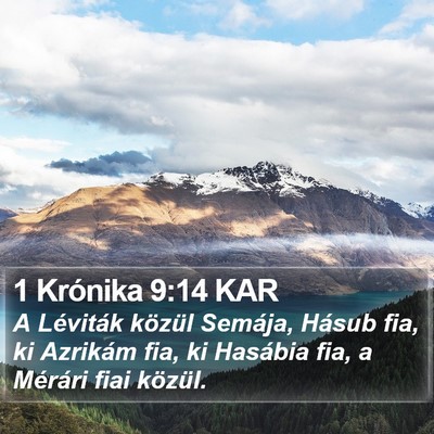1 Krónika 9:14 KAR Bible Verse Image