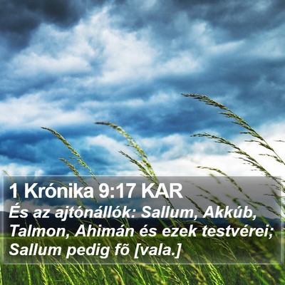 1 Krónika 9:17 KAR Bible Verse Image