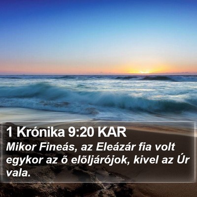 1 Krónika 9:20 KAR Bible Verse Image