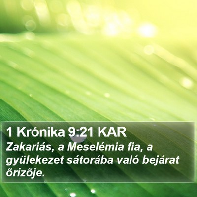 1 Krónika 9:21 KAR Bible Verse Image