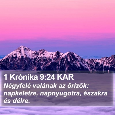 1 Krónika 9:24 KAR Bible Verse Image