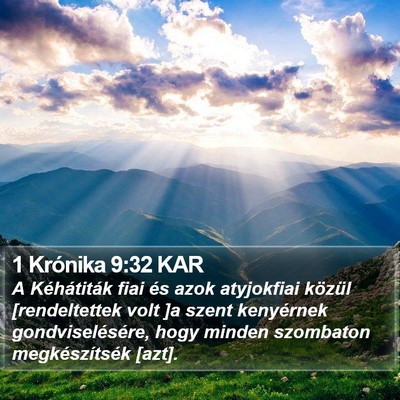 1 Krónika 9:32 KAR Bible Verse Image
