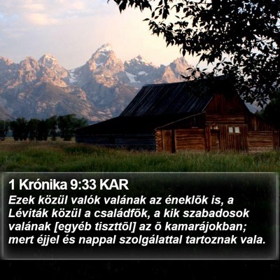 1 Krónika 9:33 KAR Bible Verse Image