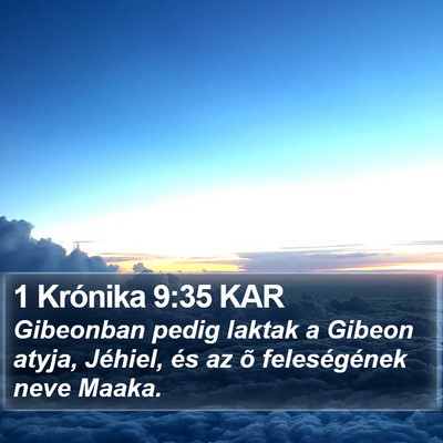 1 Krónika 9:35 KAR Bible Verse Image