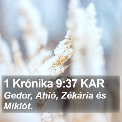1 Krónika 9:37 KAR Bible Verse Image