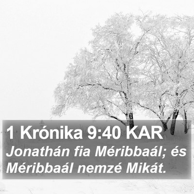 1 Krónika 9:40 KAR Bible Verse Image