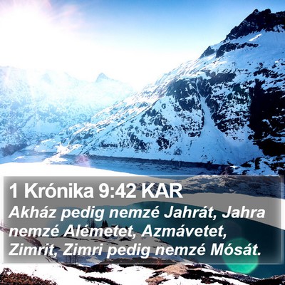 1 Krónika 9:42 KAR Bible Verse Image
