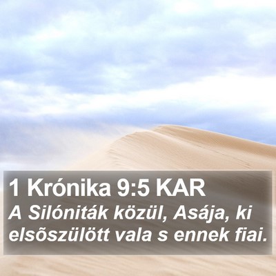 1 Krónika 9:5 KAR Bible Verse Image