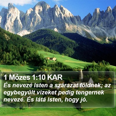 1 Mózes 1:10 KAR Bible Verse Image