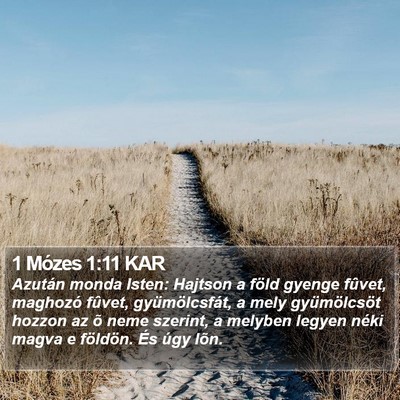 1 Mózes 1:11 KAR Bible Verse Image