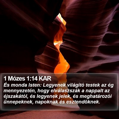1 Mózes 1:14 KAR Bible Verse Image