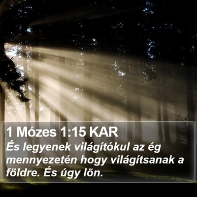 1 Mózes 1:15 KAR Bible Verse Image