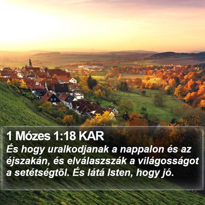 1 Mózes 1:18 KAR Bible Verse Image