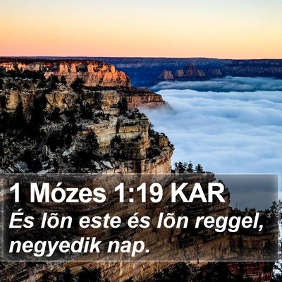 1 Mózes 1:19 KAR Bible Verse Image