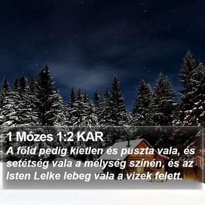 1 Mózes 1:2 KAR Bible Verse Image