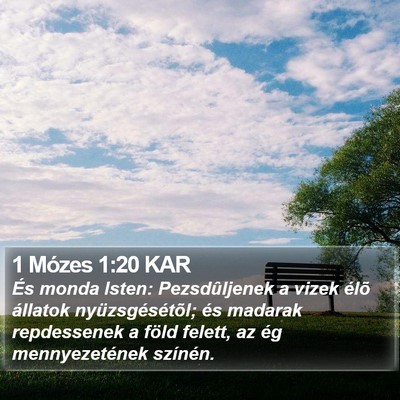 1 Mózes 1:20 KAR Bible Verse Image