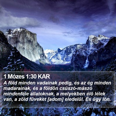 1 Mózes 1:30 KAR Bible Verse Image