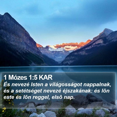 1 Mózes 1:5 KAR Bible Verse Image