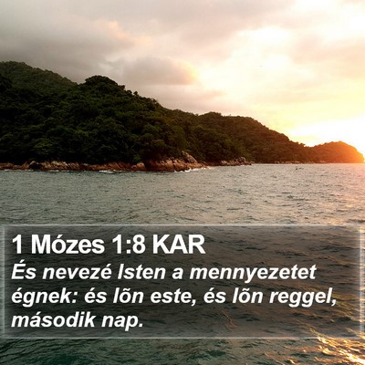1 Mózes 1:8 KAR Bible Verse Image